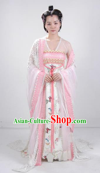 Chinese Ancient Tang Dynasty Shengping Princess Embroidered Dress Replica Costume for Women