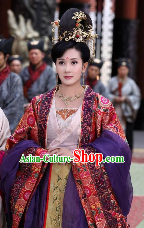 Chinese Traditional Tang Dynasty Palace Princess Tai Ping Replica Costume for Women