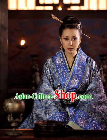 Chinese Warring States Period Teleplay Performance Princess Hanfu Embroidered Costume for Women