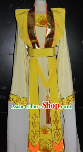 Traditional Chinese Beijing Opera Costume Peking Opera Niche Yellow Clothing for Adults