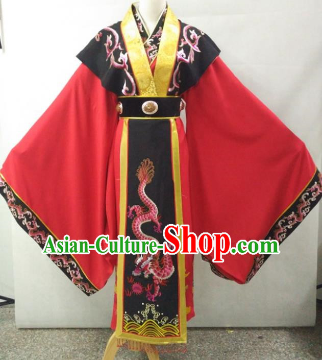 Traditional Chinese Beijing Opera Empress Costume Professional Peking Opera Diva Embroidered Red Dress