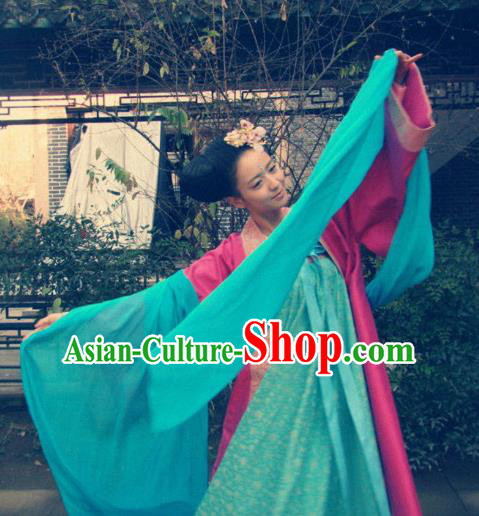 Chinese Ancient Tang Dynasty Geisha Hanfu Dress Historical Costume for Women