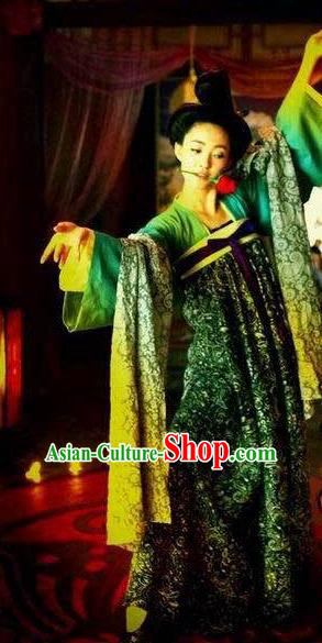 Chinese Ancient Tang Dynasty Geisha Courtesan Hanfu Dress Historical Costume for Women