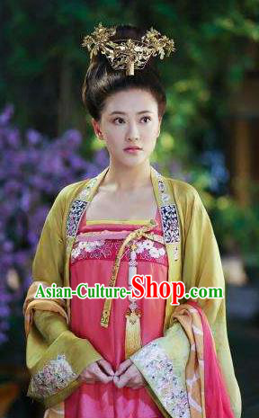 Chinese Ancient Tang Dynasty Princess Taiping Hanfu Dress Palace Lady Historical Costume for Women