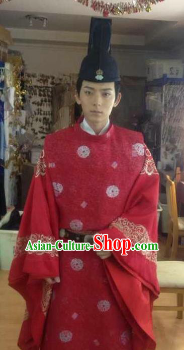 Traditional Chinese Ancient Tang Dynasty Nobility Childe Helan Minzhi Replica Costume for Men
