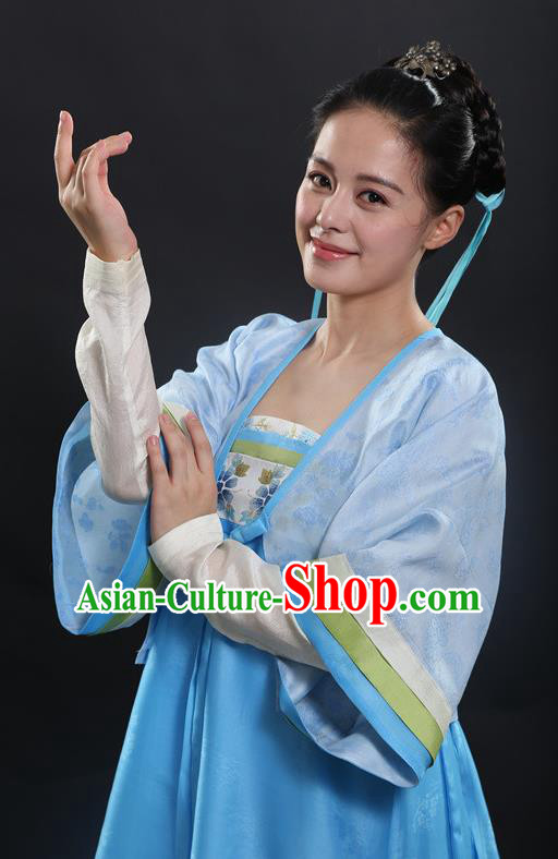Chinese Ancient Tang Dynasty Aristocratic Lady Hanfu Dress Historical Costume for Women