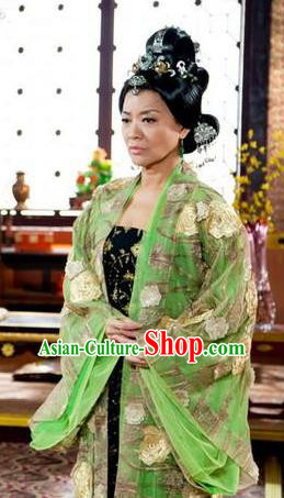 Chinese Ancient Tang Dynasty Princess Consort Embroidered Dress Historical Costume for Women
