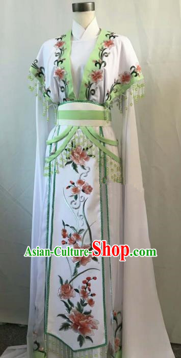 Top Grade Chinese Beijing Opera Diva Dress China Peking Opera Princess Embroidered Flowers Costume