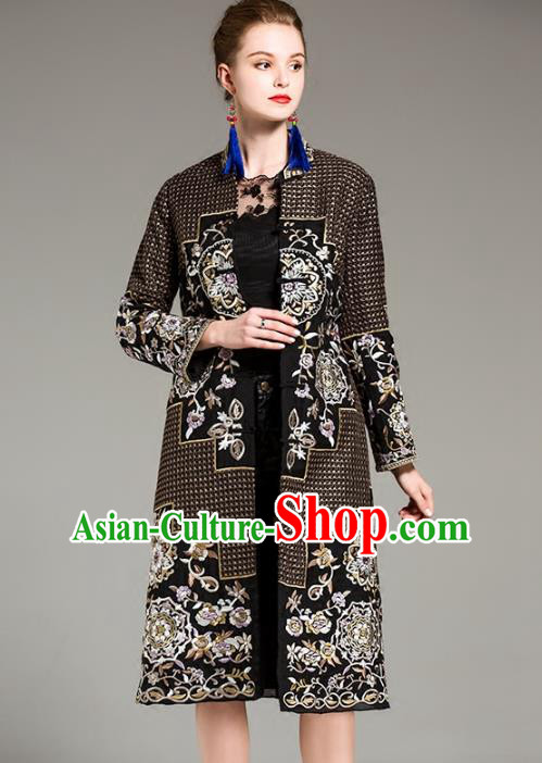 Traditional Ancient Chinese Young Women Cheongsam Dress Republic of China Tangsuit Stand Collar Blouse Dress Tang Suit Clothing
