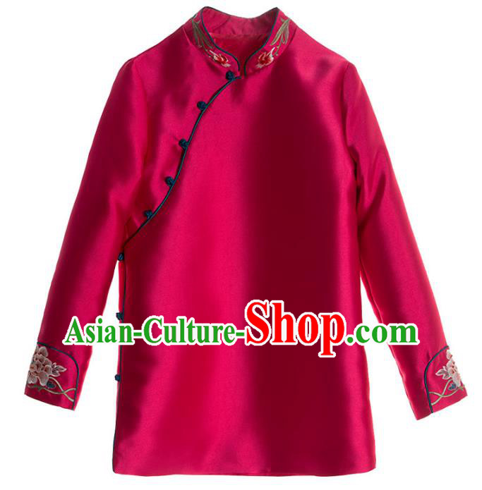 Traditional Ancient Chinese Young Women Cheongsam Dress Republic of China Tangsuit Stand Collar Blouse Dress Tang Suit Clothing