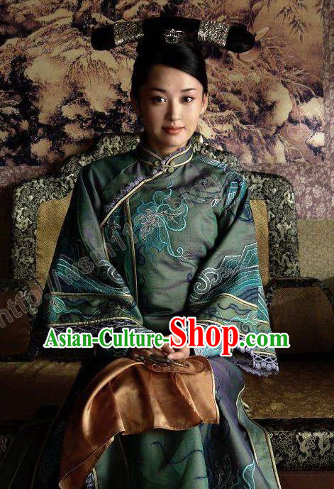 Chinese Traditional Palace Lady Historical Costume China Qing Dynasty Empress Dowager Xiaozhuang Clothing