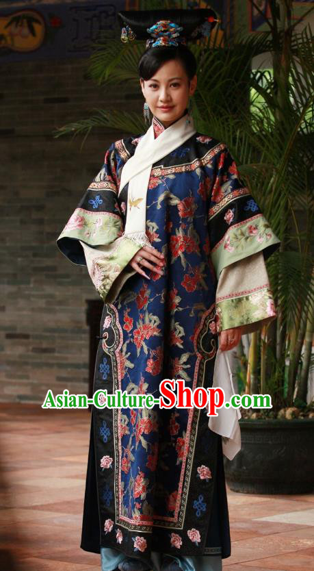 Chinese Qing Dynasty Qianlong Imperial Concubine Ling Embroidered Costume for Women