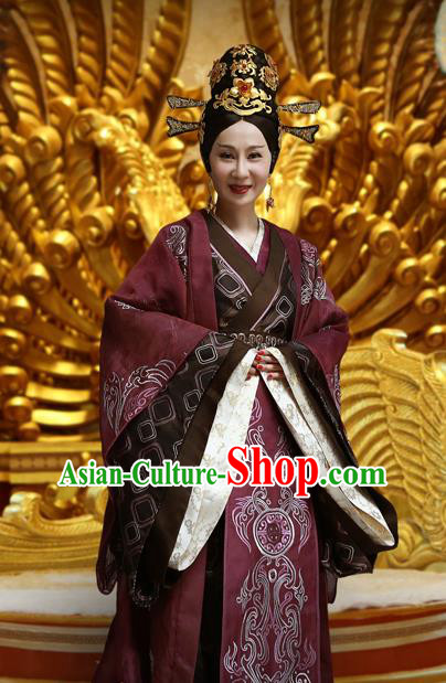Chinese Han Dynasty Princess Guantao Hanfu Dress Ancient Palace Lady Replica Costume for Women
