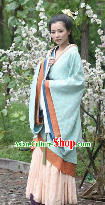 Chinese Han Dynasty Concubine Li of Liu Ying Hanfu Dress Ancient Imperial Consort Replica Costume for Women