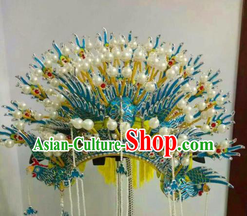 Traditional Chinese Beijing Opera Imperial Consort Phoenix Coronet Hair Accessories Peking Opera Actress Hats Headwear