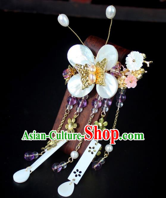 Chinese Ancient Handmade Hair Accessories Butterfly Flowers Hair Stick Hairpins for Women