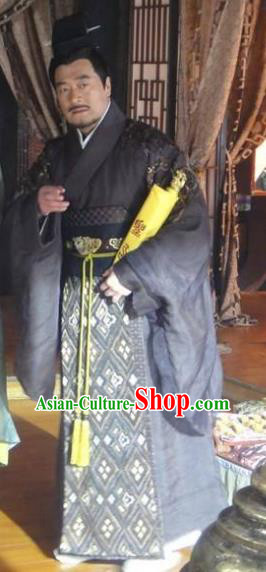 Traditional Ancient Chinese Han Dynasty Taoist Priest Replica Costume for Men