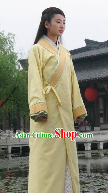 Ancient Traditional Chinese Han Dynasty Palace Lady Zhao Hede Hanfu Replica Costume for Women