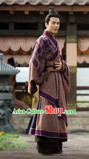Traditional Ancient Chinese Han Dynasty Nobility Childe Marquis Yin Xing Replica Costume for Men