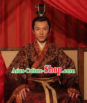 Traditional Chinese Jin Dynasty Calligrapher Wang Xizhi Replica Costume for Men