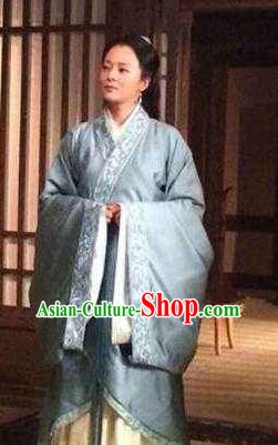 Chinese Ancient Jin Dynasty Nobility Lady Dowager Hanfu Dress Replica Costume for Women