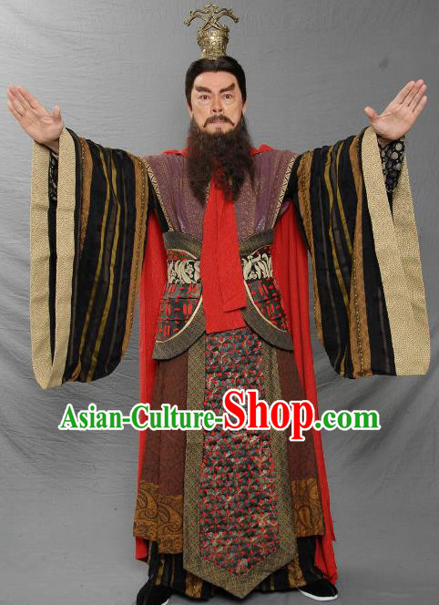 Ancient Chinese Eastern Han Dynasty Statesman Prime Minister Cao Cao Replica Costume for Men