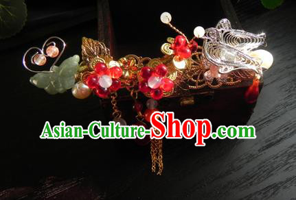 Chinese Handmade Ancient Hairpins Hair Accessories Classical Hanfu Butterfly Hair Stick for Women