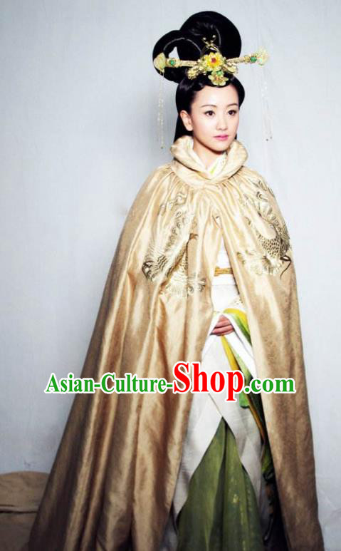 Chinese Ancient Northern and Southern Dynasties Qi Kingdom Queen Xiao Hanfu Dress Replica Costume for Women