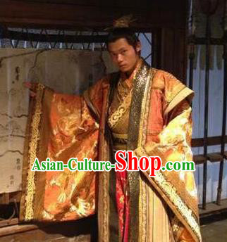 Chinese Ancient Western Wei Dynasty Emperor Li Jing Replica Costume for Men