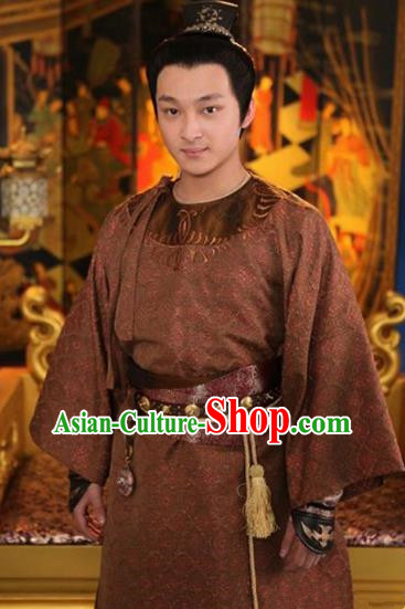 Chinese Ancient  Five Dynasties and Ten Kingdoms Prince Meng Qixing Replica Costume for Men