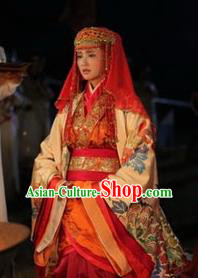Chinese Ancient Tang Dynasty Princess Yicheng Hanfu Dress Replica Costume for Women