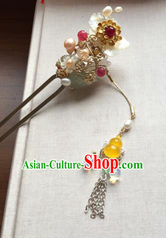 Chinese Ancient Hanfu Handmade Hairpins Hair Accessories Tassel Hair Clip for Women
