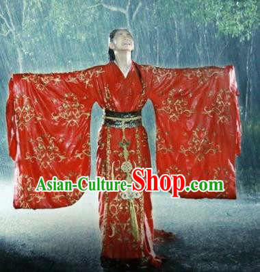 Chinese Ancient Warring States Period Princess Jinshu Hanfu Dress Wedding Replica Costume for Women
