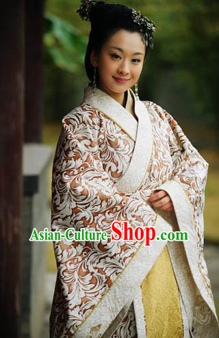 Chinese Ancient Spring and Autumn Period Court Maid Hanfu Dress Replica Costume for Women