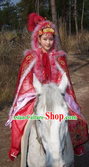 Chinese Ancient Han Dynasty Princess Wang Zhaojun Hanfu Dress Replica Costume for Women