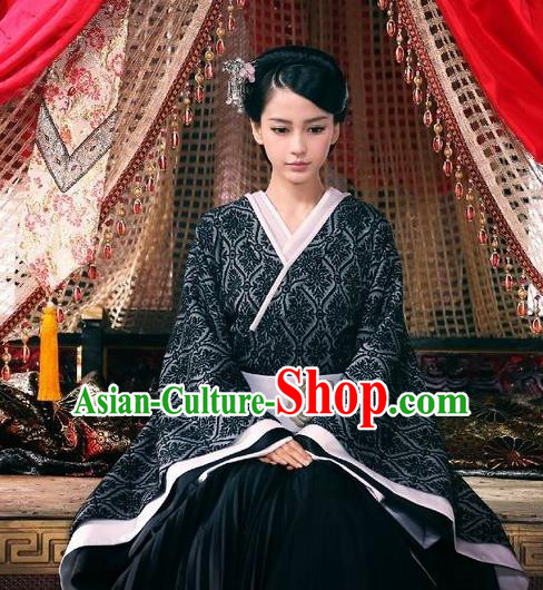 Chinese Ancient Han Dynasty Imperial Consort Hanfu Dress Replica Costume for Women
