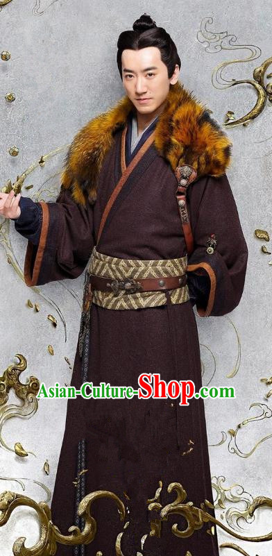 Ancient Chinese Three Kingdoms Period General Yang Xiu Historical Costume for Men
