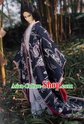 Traditional Asian Japan Costume Japanese Prince Kimono Yukata Haori Hakama Clothing for Men