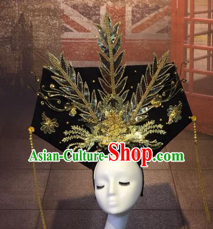 Top Grade China Style Palace Queen Hair Accessories Stage Performance Qing Dynasty Headdresses for Women