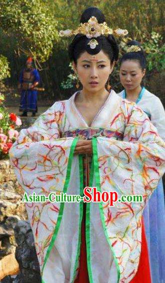 Ancient Chinese Tang Dynasty Female Officials Shangguan Wan-Er Hanfu Dress Replica Costume for Women