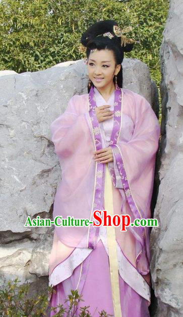 Traditional Chinese Ancient Han Dynasty Imperial Concubine Dress Replica Costume for Women