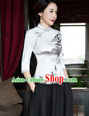 Traditional Ancient Chinese Young Women Cheongsam Dress Republic of China Tangsuit Stand Collar Blouse Dress Tang Suit Clothing