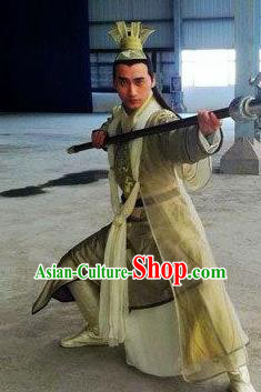 Ancient Chinese Han Dynasty General Nobility Childe Huo Qubing Replica Costume for Men