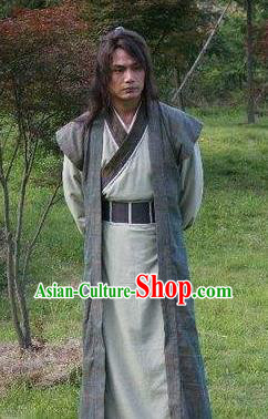 Chinese Ancient Han Dynasty Swordsman Knight-errant Guo Xie Replica Costume for Men