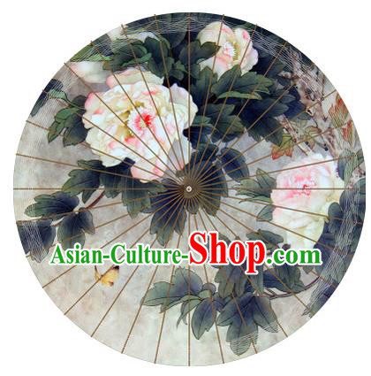 Chinese Traditional Artware Painting Peony Paper Umbrella Classical Dance Oil-paper Umbrella Handmade Umbrella