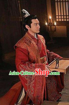 Nirvana in Fire Ancient Chinese Swordsman Prince Xiao Pingzhang Wedding Replica Costume for Men