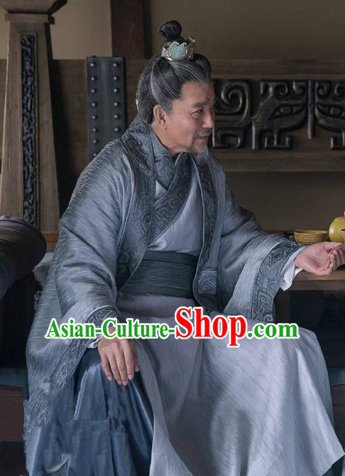 Chinese Ancient Northern and Southern Dynasties Nirvana in Fire Marquis Changlin Embroidered Replica Costume for Men