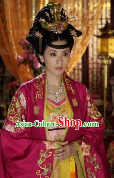 Chinese Ancient Tang Dynasty Princess Taiping Hanfu Dress Embroidered Replica Costume for Women