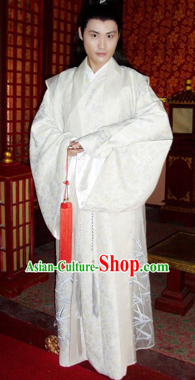 Chinese Ancient Tang Dynasty Nobility Childe Zhang Yizhi Replica Costume for Men