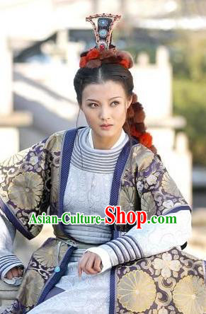 Chinese Ancient Tang Dynasty Princess Ankang Replica Costume for Women